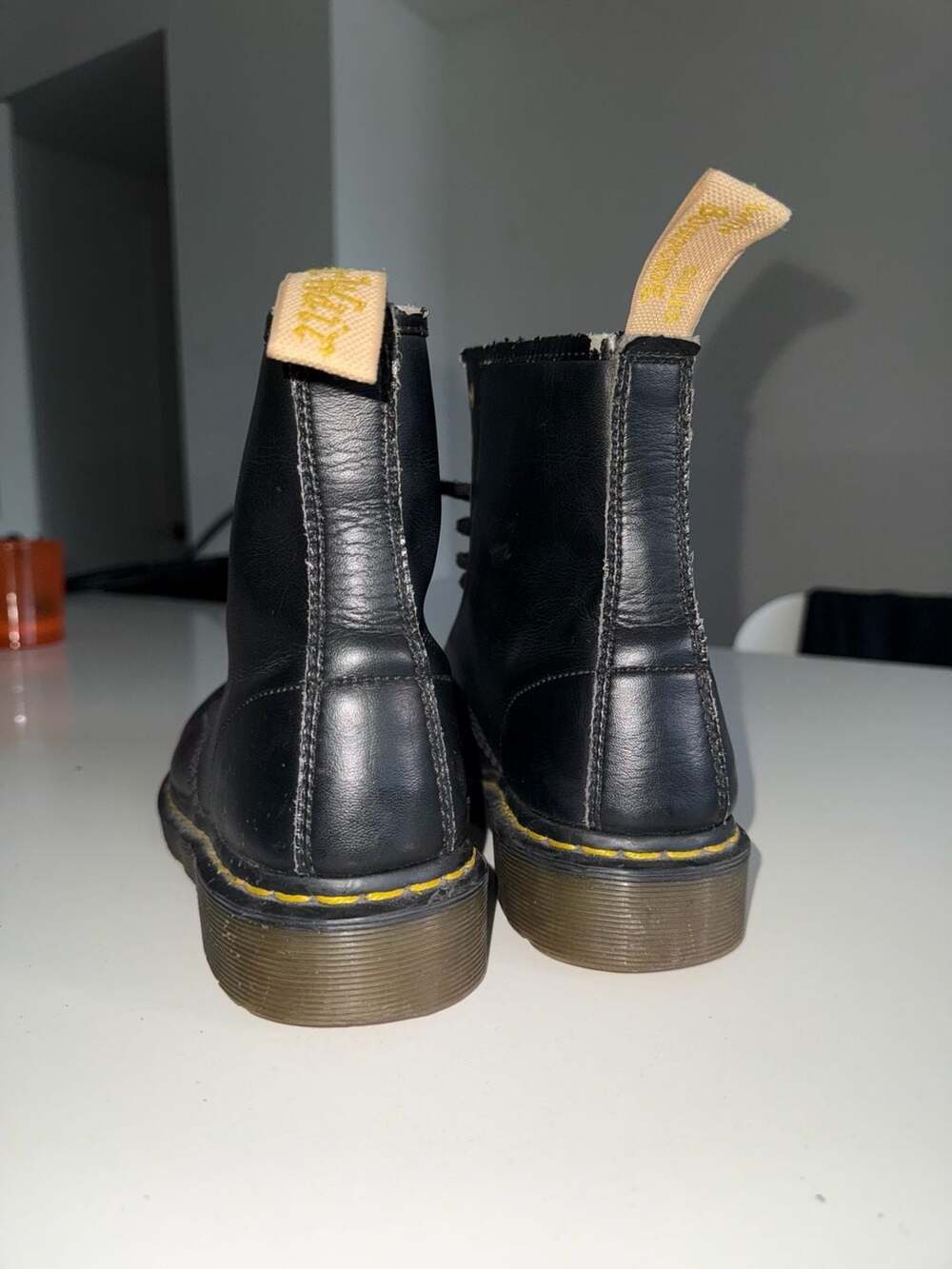 Dr. Martens 1460 Vegan 8-Eye Black Boots Size US Women's 8 / Men's 7 - Picture 5 of 14